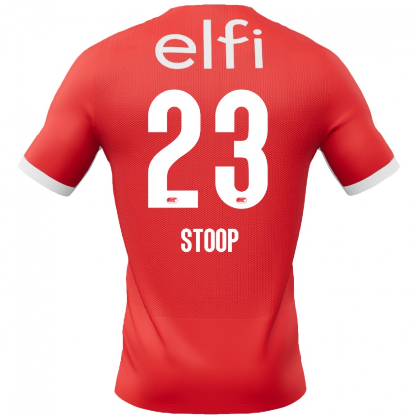 Niño Camiseta Maudy Stoop #23 Rojo Blanco 1ª Equipación 2024/25 La Camisa Chile