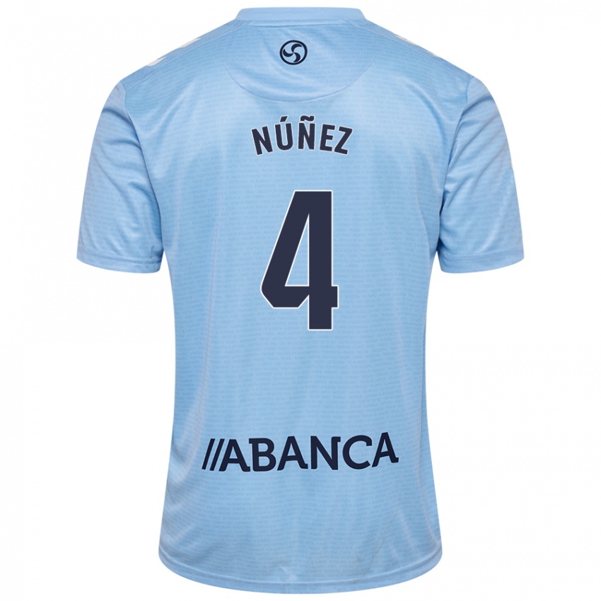 Niño Camiseta Unai Núñez #4 Azul Cielo 1ª Equipación 2024/25 La Camisa Chile