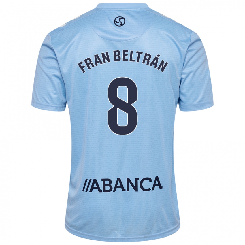 Niño Camiseta Fran Beltrán #8 Azul Cielo 1ª Equipación 2024/25 La Camisa Chile