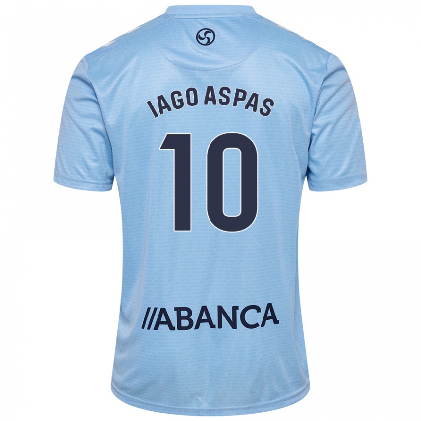 Niño Camiseta Iago Aspas #10 Azul Cielo 1ª Equipación 2024/25 La Camisa Chile