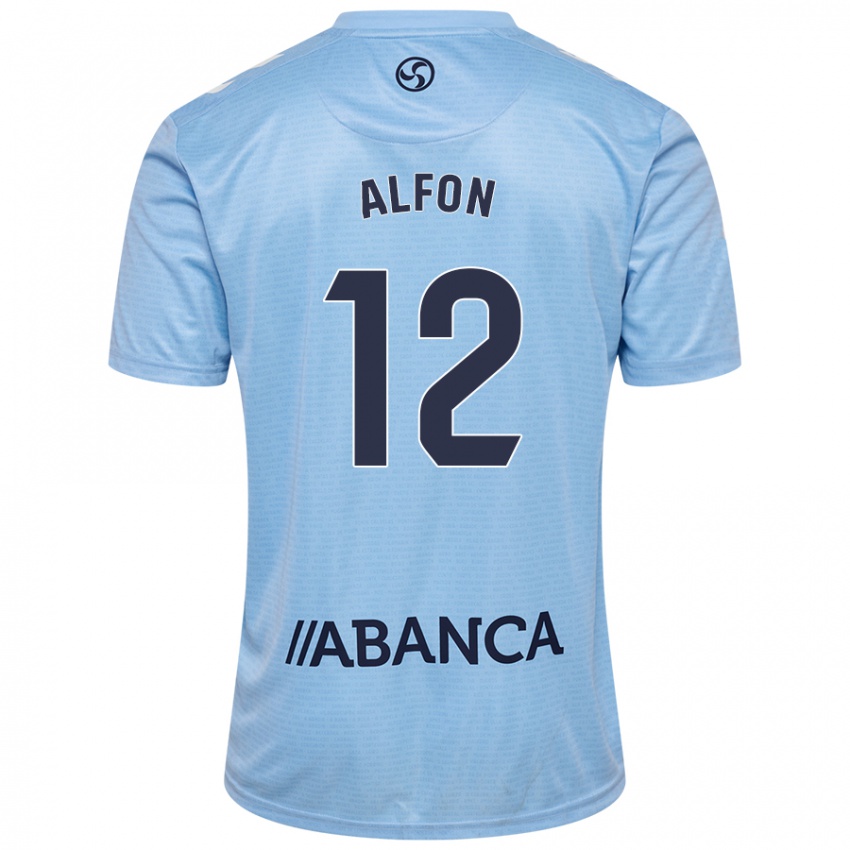 Niño Camiseta Alfon González #12 Azul Cielo 1ª Equipación 2024/25 La Camisa Chile