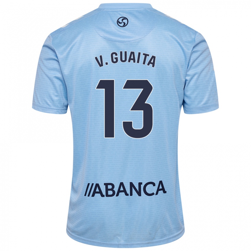 Niño Camiseta Vicente Guaita #13 Azul Cielo 1ª Equipación 2024/25 La Camisa Chile