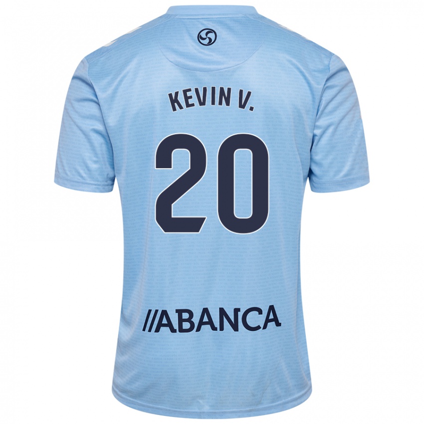 Niño Camiseta Kevin Vázquez #20 Azul Cielo 1ª Equipación 2024/25 La Camisa Chile