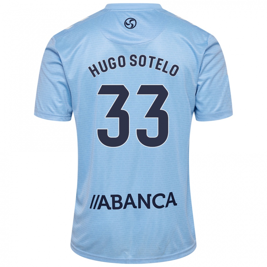 Niño Camiseta Hugo Sotelo #33 Azul Cielo 1ª Equipación 2024/25 La Camisa Chile