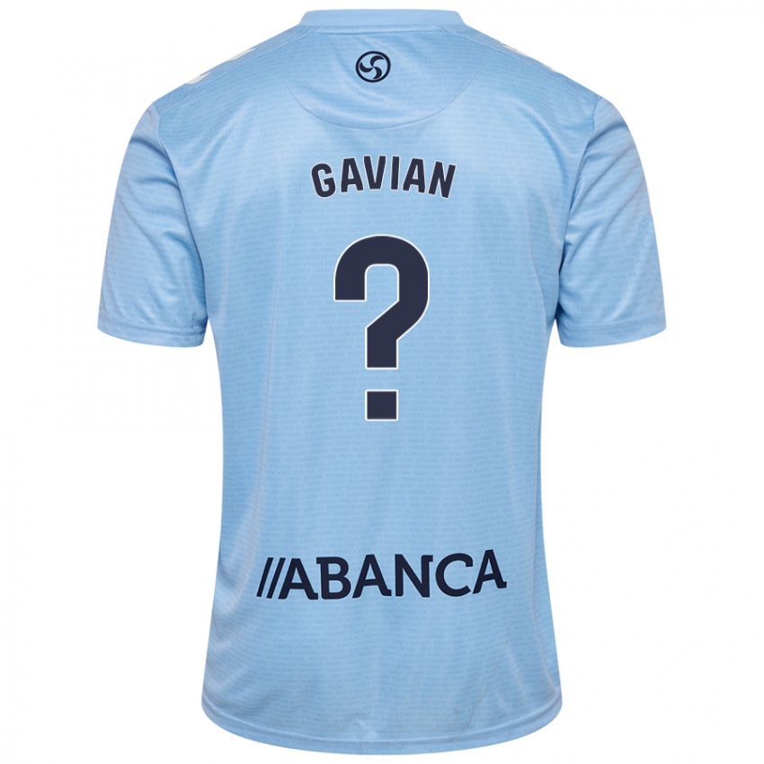 Niño Camiseta Pablo Gavian #0 Azul Cielo 1ª Equipación 2024/25 La Camisa Chile