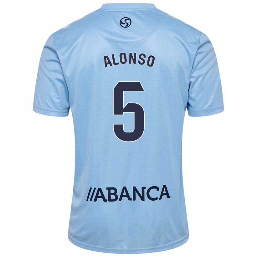 Niño Camiseta Gael Alonso #5 Azul Cielo 1ª Equipación 2024/25 La Camisa Chile