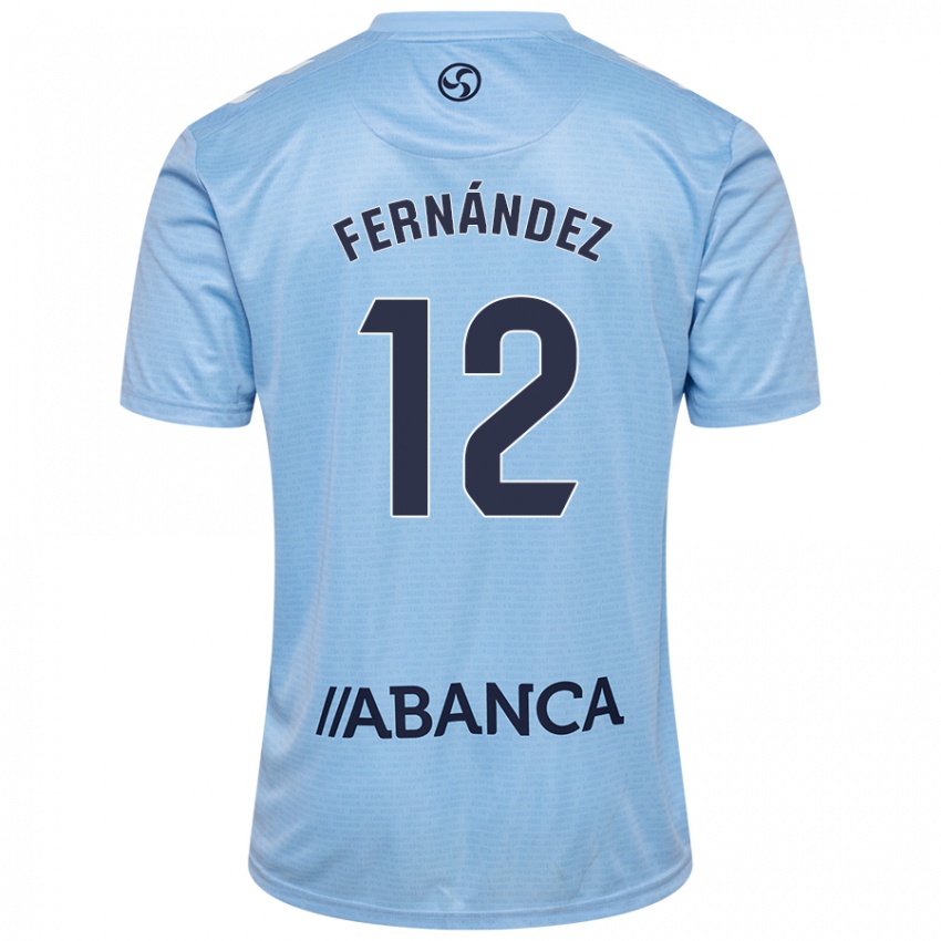 Niño Camiseta Manu Fernández #12 Azul Cielo 1ª Equipación 2024/25 La Camisa Chile