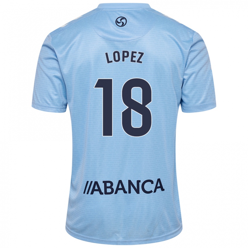 Niño Camiseta Joel López #18 Azul Cielo 1ª Equipación 2024/25 La Camisa Chile