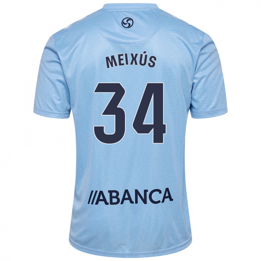 Niño Camiseta Pablo Meixús #34 Azul Cielo 1ª Equipación 2024/25 La Camisa Chile