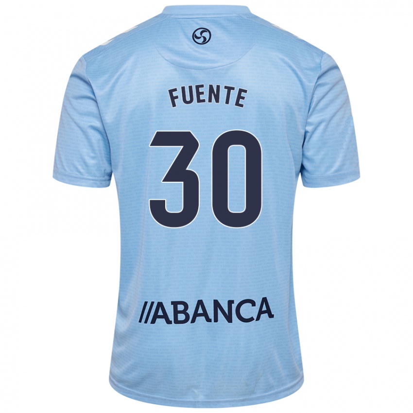 Niño Camiseta Mario Fuente #30 Azul Cielo 1ª Equipación 2024/25 La Camisa Chile