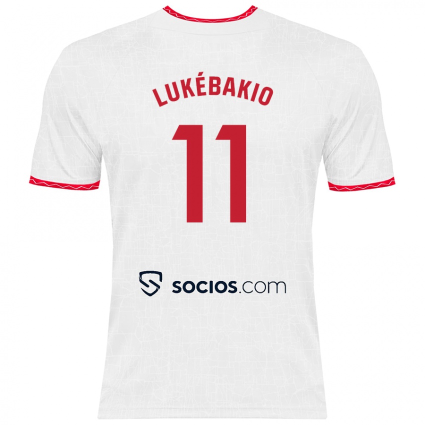 Niño Camiseta Dodi Lukébakio #11 Blanco Rojo 1ª Equipación 2024/25 La Camisa Chile