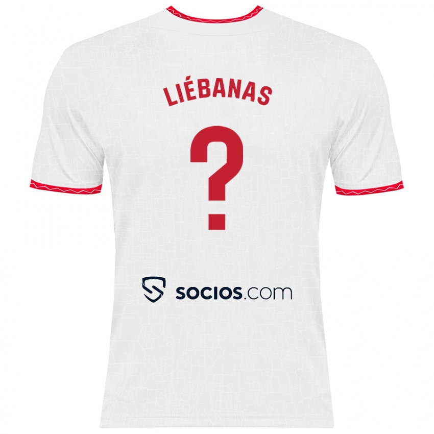 Niño Camiseta José Manuel Liébanas #0 Blanco Rojo 1ª Equipación 2024/25 La Camisa Chile