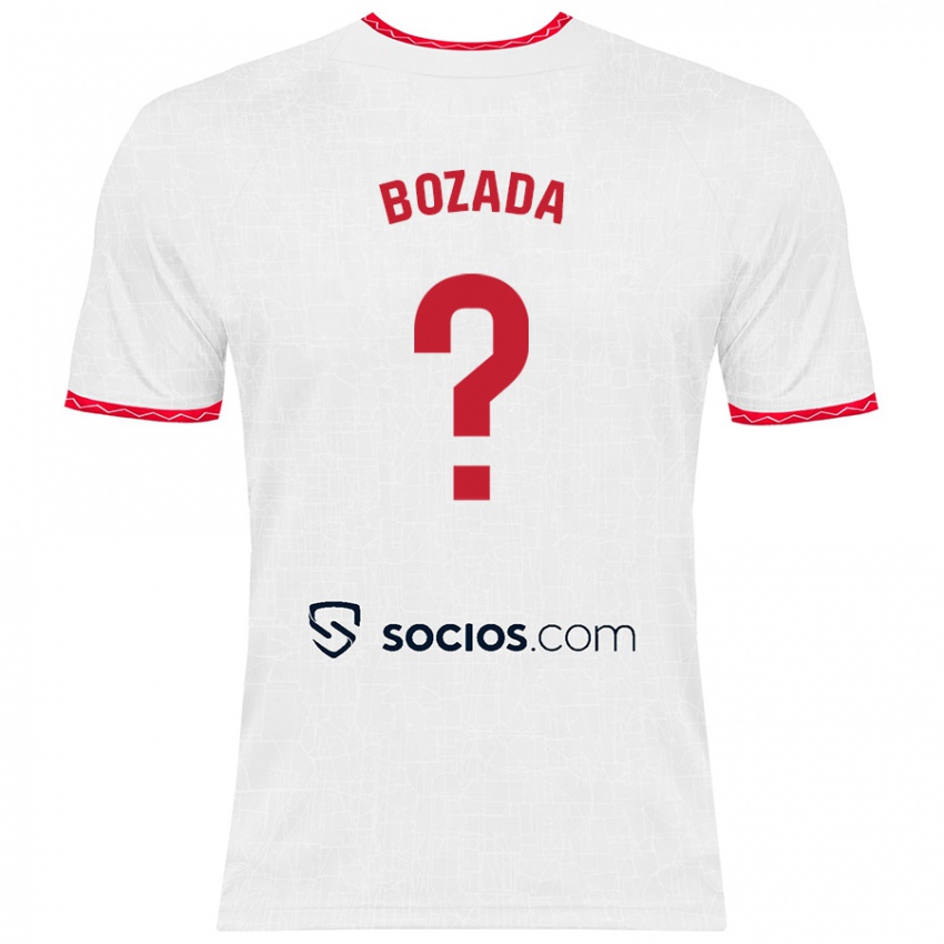 Niño Camiseta José Antonio Bozada #0 Blanco Rojo 1ª Equipación 2024/25 La Camisa Chile