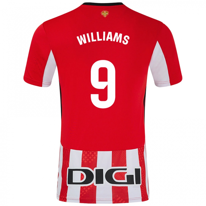 Niño Camiseta Iñaki Williams #9 Rojo Blanco 1ª Equipación 2024/25 La Camisa Chile