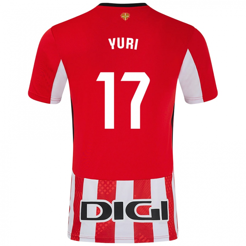 Niño Camiseta Yuri Berchiche #17 Rojo Blanco 1ª Equipación 2024/25 La Camisa Chile