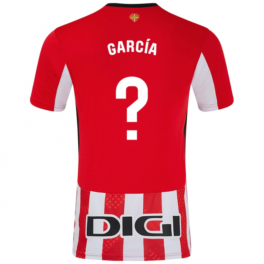 Niño Camiseta Simón García #0 Rojo Blanco 1ª Equipación 2024/25 La Camisa Chile