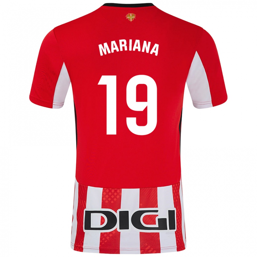 Niño Camiseta Mariana #19 Rojo Blanco 1ª Equipación 2024/25 La Camisa Chile