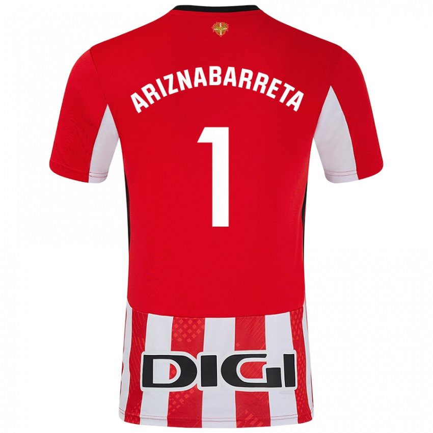 Niño Camiseta Oier Ariznabarreta #1 Rojo Blanco 1ª Equipación 2024/25 La Camisa Chile