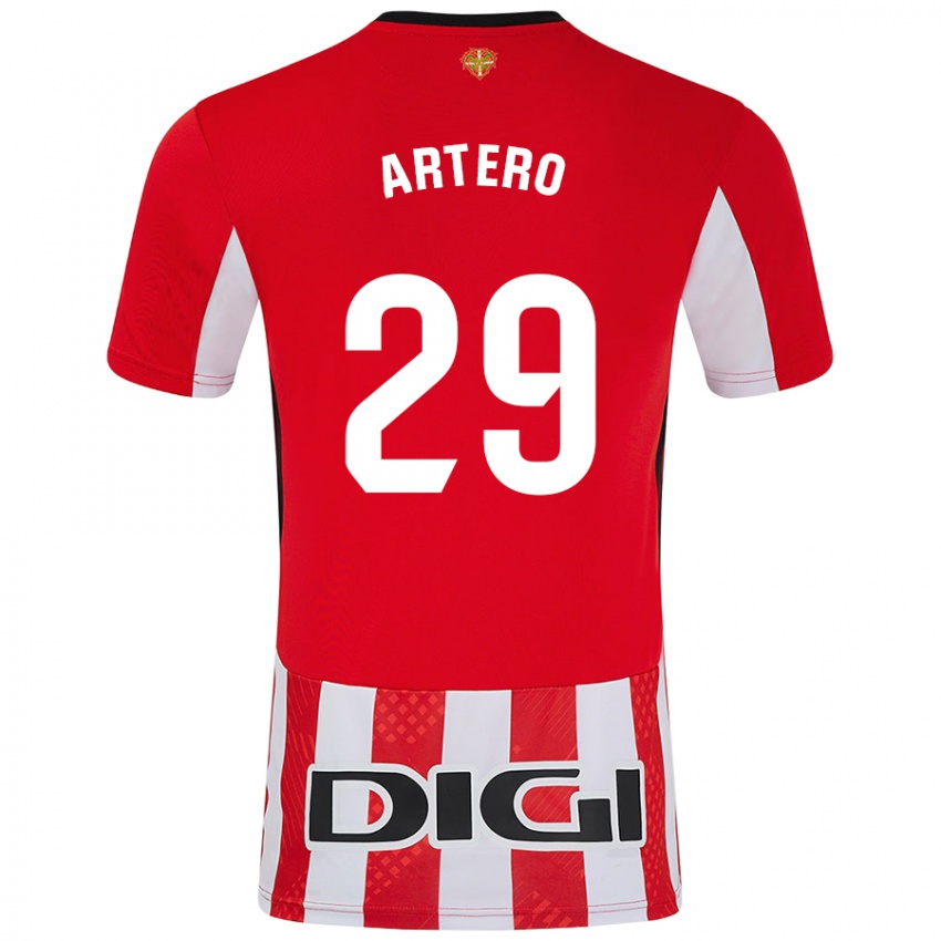 Niño Camiseta Marina Artero Moreno #29 Rojo Blanco 1ª Equipación 2024/25 La Camisa Chile