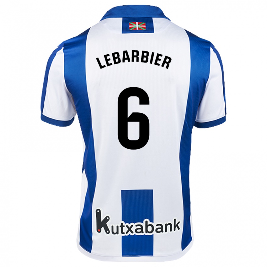 Niño Camiseta Alex Lebarbier #6 Blanco Azul 1ª Equipación 2024/25 La Camisa Chile