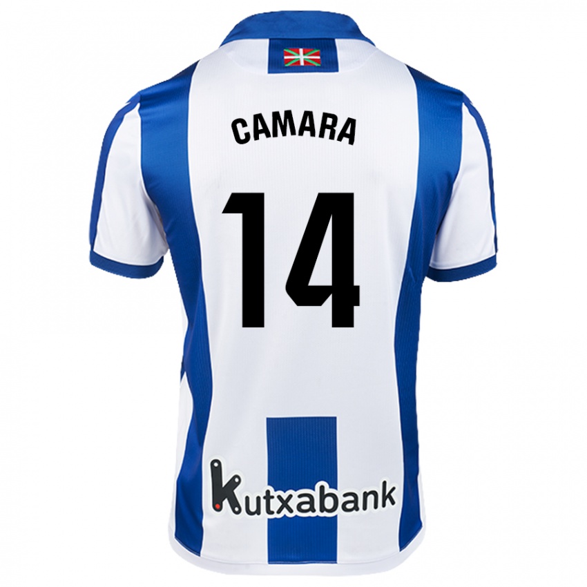 Niño Camiseta Ibra Cámara #14 Blanco Azul 1ª Equipación 2024/25 La Camisa Chile