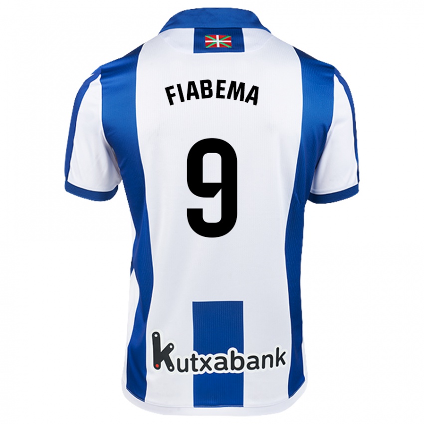 Niño Camiseta Bryan Fiabema #9 Blanco Azul 1ª Equipación 2024/25 La Camisa Chile