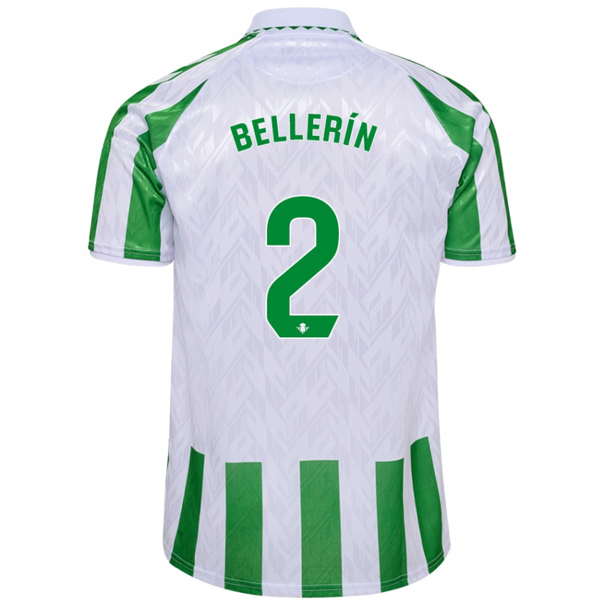 Niño Camiseta Hector Bellerin #2 Verde Rayas Blancas 1ª Equipación 2024/25 La Camisa Chile