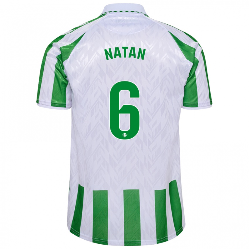 Niño Camiseta Natan #6 Verde Rayas Blancas 1ª Equipación 2024/25 La Camisa Chile