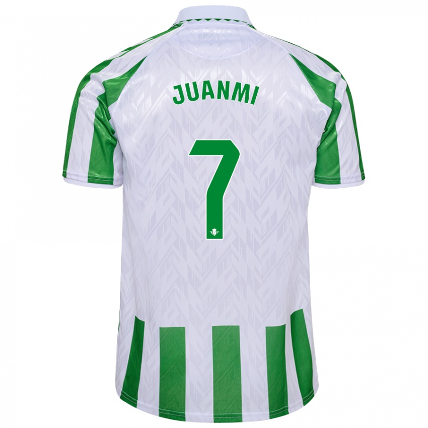 Niño Camiseta Juanmi #7 Verde Rayas Blancas 1ª Equipación 2024/25 La Camisa Chile