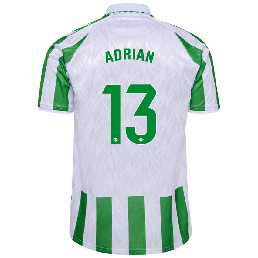 Niño Camiseta Adrian #13 Verde Rayas Blancas 1ª Equipación 2024/25 La Camisa Chile