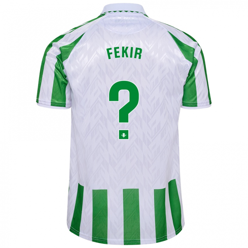 Niño Camiseta Yassin Fekir #0 Verde Rayas Blancas 1ª Equipación 2024/25 La Camisa Chile