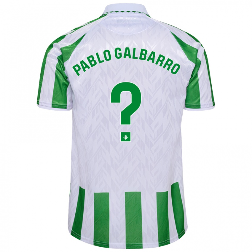 Niño Camiseta Juan Pablo Galbarro #0 Verde Rayas Blancas 1ª Equipación 2024/25 La Camisa Chile