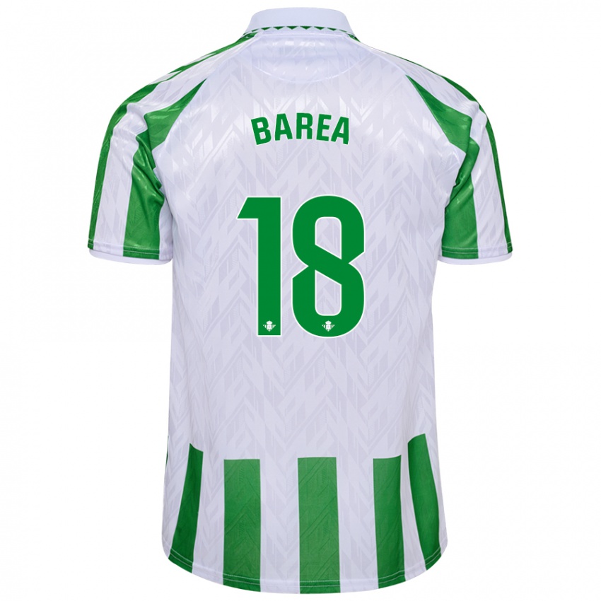 Niño Camiseta Ismael Barea #18 Verde Rayas Blancas 1ª Equipación 2024/25 La Camisa Chile