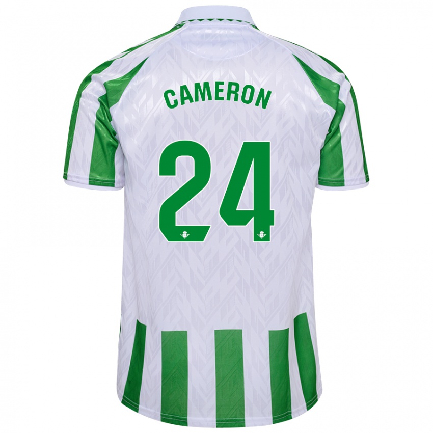 Niño Camiseta Tiffany Devonna Cameron #24 Verde Rayas Blancas 1ª Equipación 2024/25 La Camisa Chile