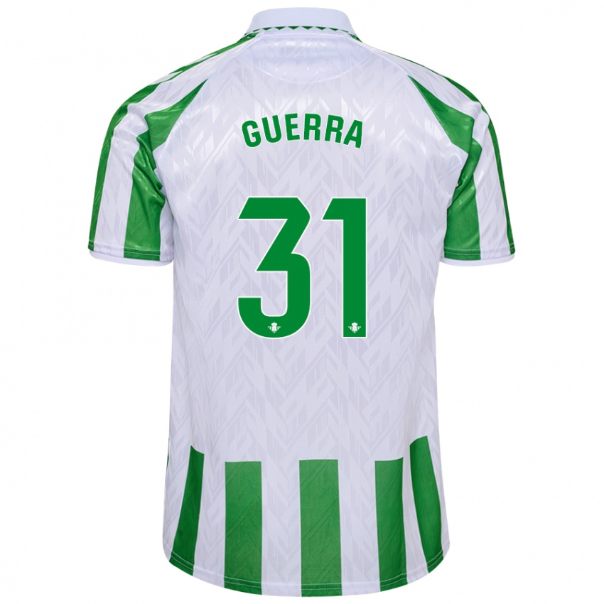 Niño Camiseta Ana Guerra Morcillo #31 Verde Rayas Blancas 1ª Equipación 2024/25 La Camisa Chile