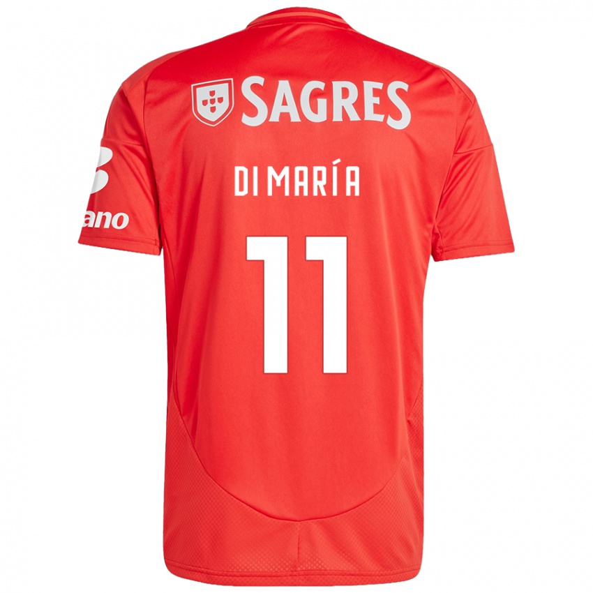 Niño Camiseta Angel Di Maria #11 Rojo Blanco 1ª Equipación 2024/25 La Camisa Chile