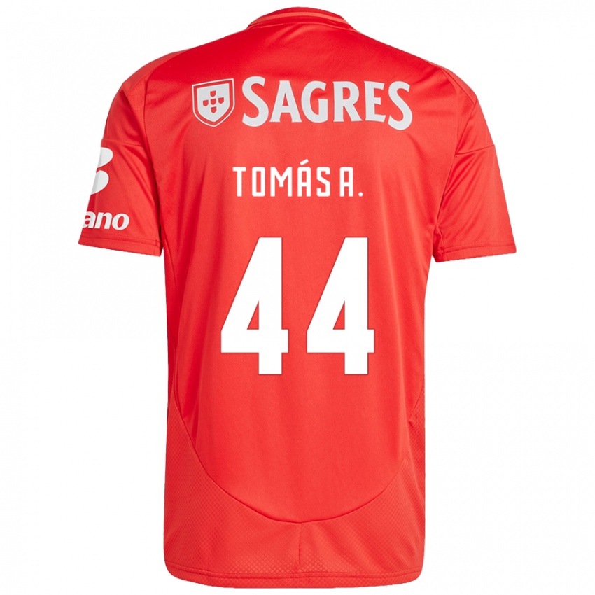 Niño Camiseta Tomás Araújo #44 Rojo Blanco 1ª Equipación 2024/25 La Camisa Chile