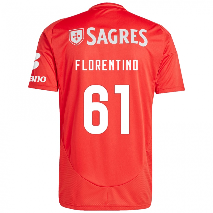 Niño Camiseta Florentino #61 Rojo Blanco 1ª Equipación 2024/25 La Camisa Chile