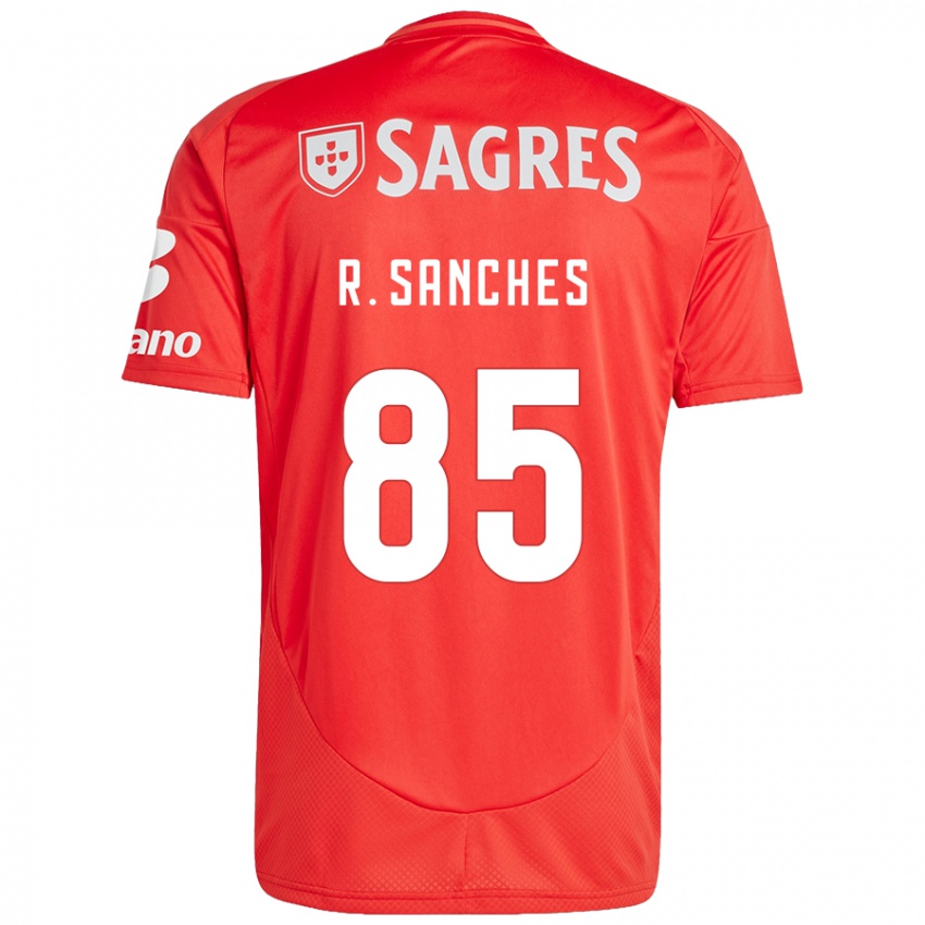 Niño Camiseta Renato Sanches #85 Rojo Blanco 1ª Equipación 2024/25 La Camisa Chile