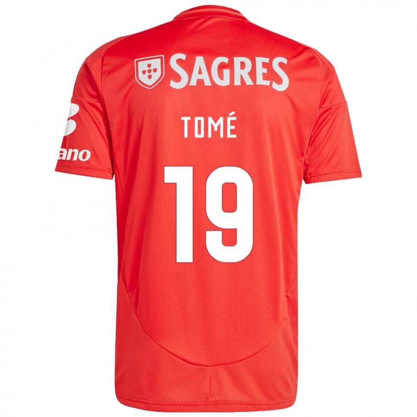 Niño Camiseta Olivio Tomé #19 Rojo Blanco 1ª Equipación 2024/25 La Camisa Chile