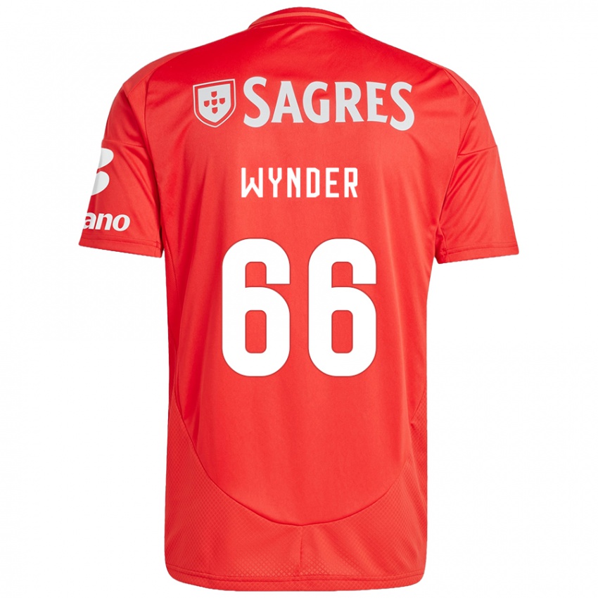 Niño Camiseta Joshua Wynder #66 Rojo Blanco 1ª Equipación 2024/25 La Camisa Chile