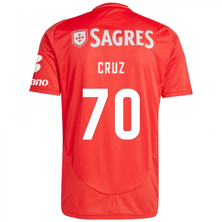 Niño Camiseta Filipe Cruz #70 Rojo Blanco 1ª Equipación 2024/25 La Camisa Chile