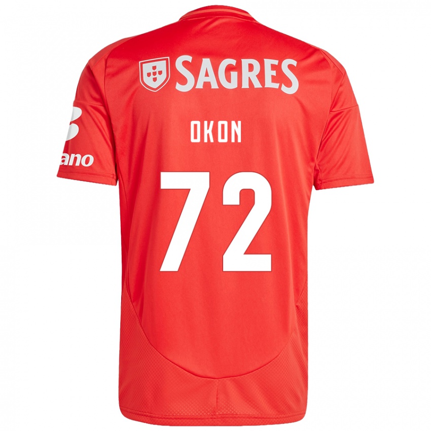 Niño Camiseta Paul Okon #72 Rojo Blanco 1ª Equipación 2024/25 La Camisa Chile