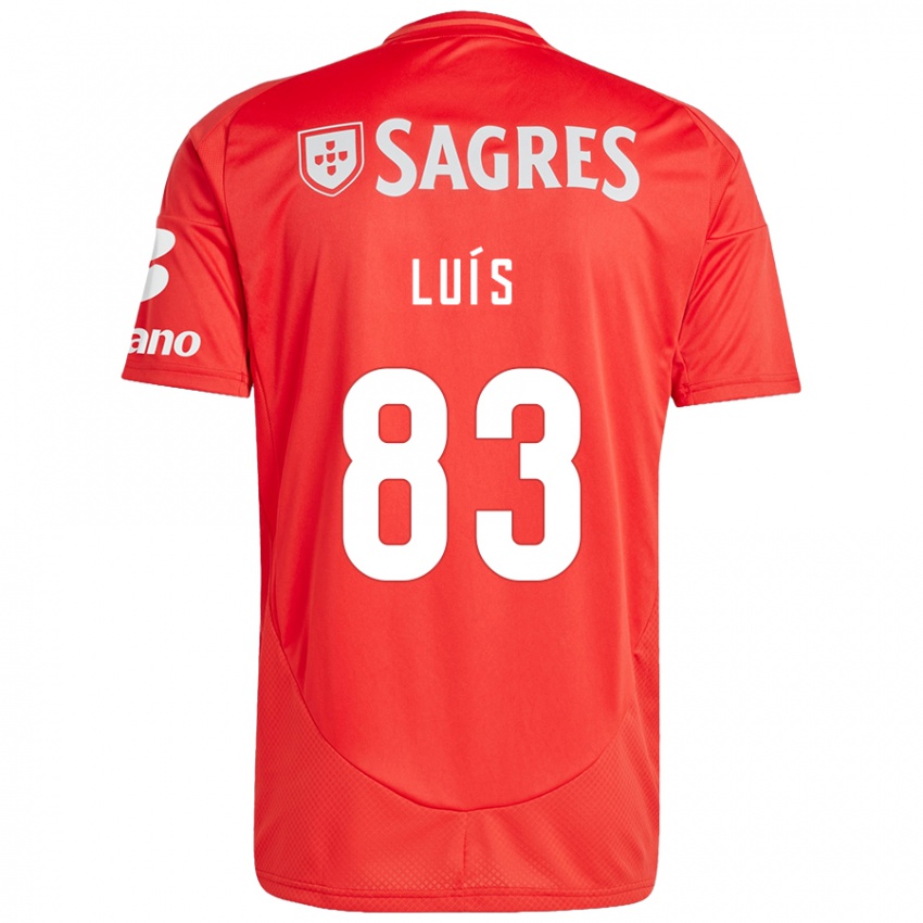 Niño Camiseta Rafael Luís #83 Rojo Blanco 1ª Equipación 2024/25 La Camisa Chile