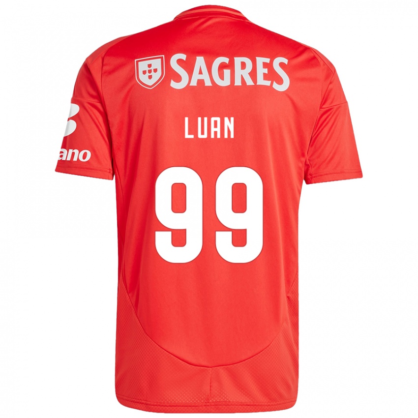 Niño Camiseta Luan #99 Rojo Blanco 1ª Equipación 2024/25 La Camisa Chile