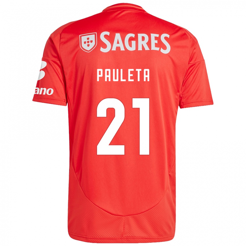 Niño Camiseta Pauleta #21 Rojo Blanco 1ª Equipación 2024/25 La Camisa Chile