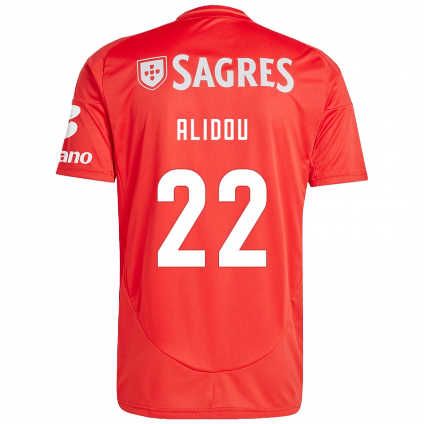 Niño Camiseta Marie-Yasmine Alidou #22 Rojo Blanco 1ª Equipación 2024/25 La Camisa Chile