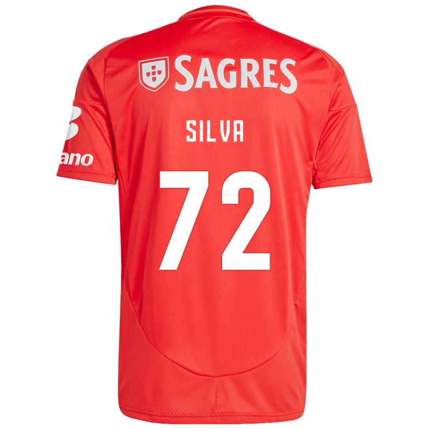 Niño Camiseta Matilde Silva #72 Rojo Blanco 1ª Equipación 2024/25 La Camisa Chile