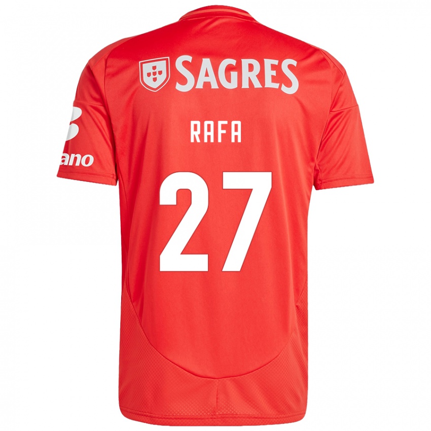 Niño Camiseta Rafa #27 Rojo Blanco 1ª Equipación 2024/25 La Camisa Chile