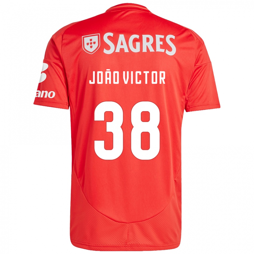 Niño Camiseta Joao Victor #38 Rojo Blanco 1ª Equipación 2024/25 La Camisa Chile